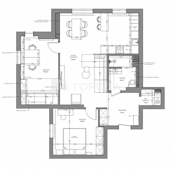 
  Продается 3-комн. квартира 83 м², в ЖК Кларус-парк. Фото 12.
