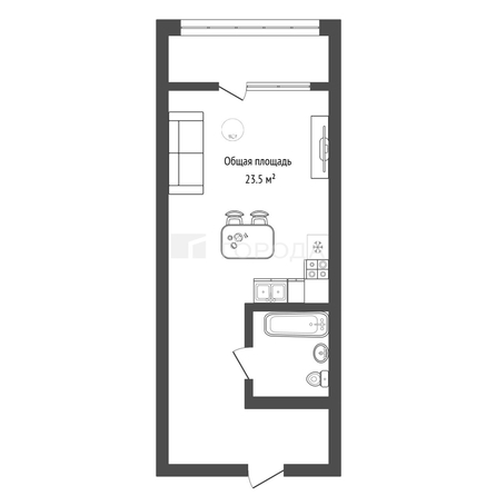 
  Продается студия 23.5 м², в  Кварталы Немировича, 1 очередь. Фото 17.