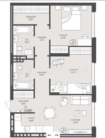 
  Продается 2-комн. квартира 68.5 м². Фото 29.