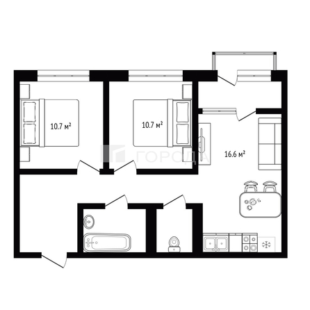 
  Продается 2-комн. квартира 61 м², в ЖК Европейский берег, дом 23. Фото 23.