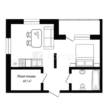
  Продается 1-комн. квартира 49.7 м², в ЖК Рафинад, дом 2. Фото 10.