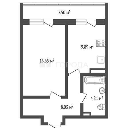 
  Продается 2-комн. квартира 43 м². Фото 10.