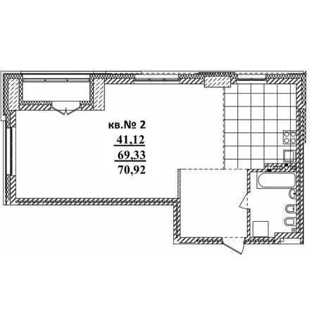 
  Продается 3-комн. квартира 70.92 м², в ЖК  Римский квартал, 2 очередь. Фото 3.