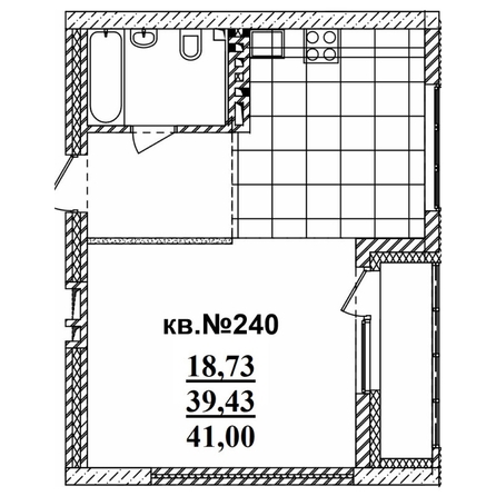 
  Продается студия 39.71 м², в ЖК  Римский квартал, 2 очередь. Фото 3.