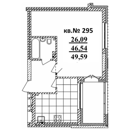
  Продается студия 49.59 м², в ЖК  Римский квартал, 2 очередь. Фото 3.