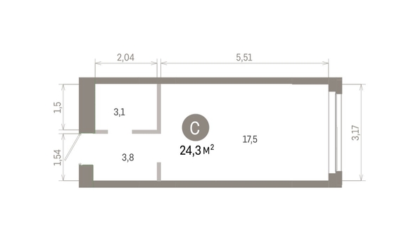 
  Продается студия 24.29 м², в ЖК Европейский берег, дом 45. Фото 1.
