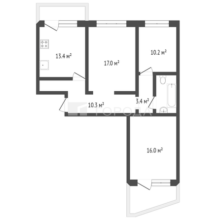
  Продается 3-комн. квартира 73.5 м². Фото 42.