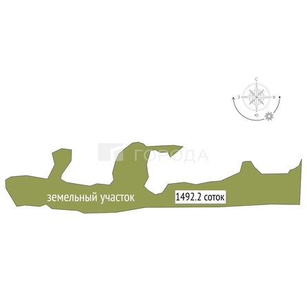 
  Продается земельный участок 1492.2 сотки. Фото 2.
