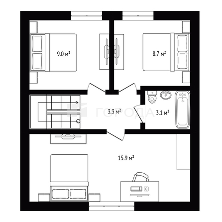 
  Продается коттедж 100 м². Фото 39.