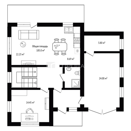 
  Продается дом 185 м², в КП Гармония. Фото 49.