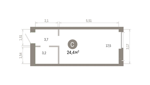 
  Продается студия 24.37 м², в ЖК Европейский берег, дом 45. Фото 1.