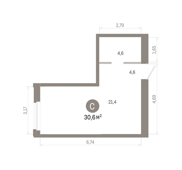 
  Продается студия 30.55 м², в ЖК Город на озере. Фото 3.