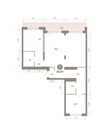 
  Продается 2-комн. квартира 95.53 м², в ЖК Европейский берег, дом 46. Фото 1.