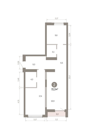 
  Продается 2-комн. квартира 72.3 м², в ЖК Европейский берег, дом 46. Фото 1.