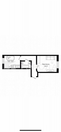 
  Продается 1-комн. квартира 34.5 м². Фото 24.