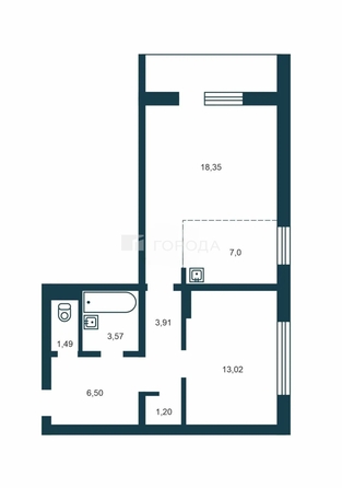 
  Продается 2-комн. квартира 54.7 м². Фото 29.