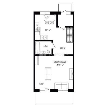 
  Продается коттедж 130.1 м². Фото 2.