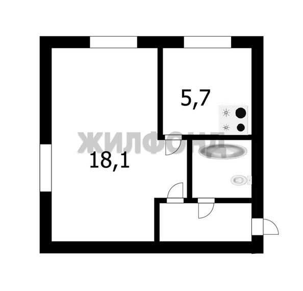 
  Продается 1-комн. квартира 29.7 м². Фото 12.