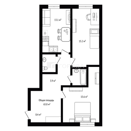 
  Продается 3-комн. квартира 65.8 м². Фото 31.