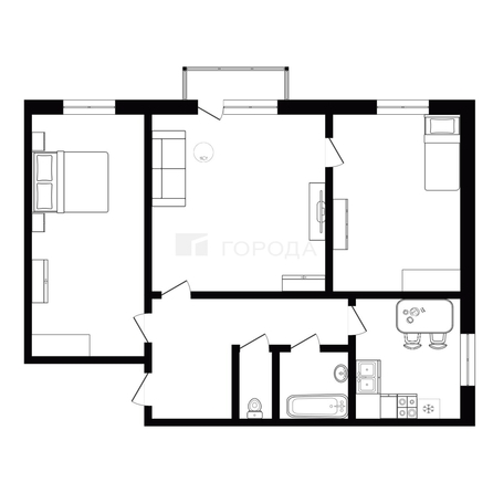 
  Продается 3-комн. квартира 55 м². Фото 2.