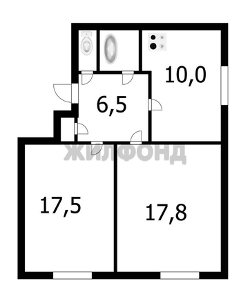 
  Продается 2-комн. квартира 56.3 м². Фото 1.