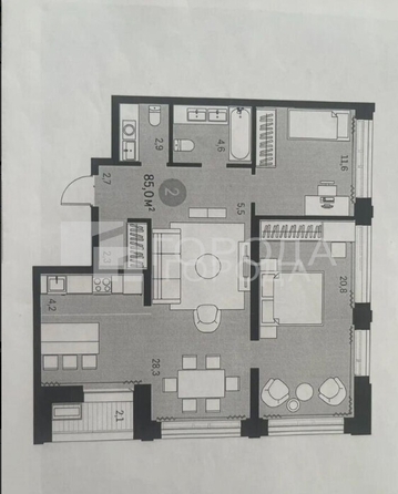 
  Продается 2-комн. квартира 85 м², в ЖК Мылзавод, дом 2. Фото 15.