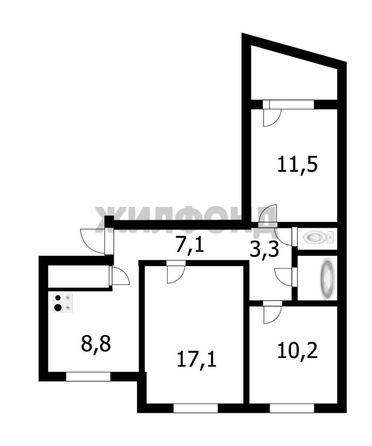 
  Продается 3-комн. квартира 63.5 м². Фото 14.