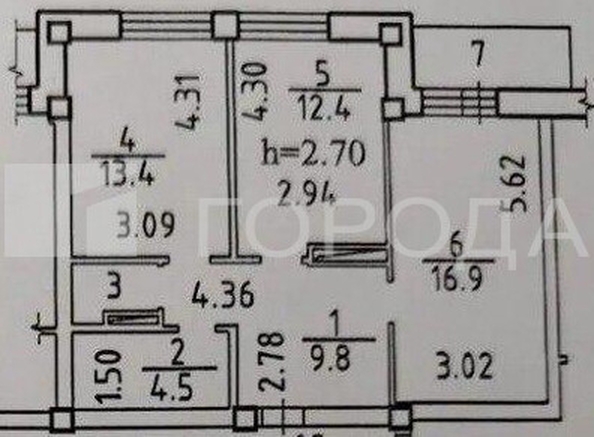 
  Продается 2-комн. квартира 58.5 м². Фото 2.