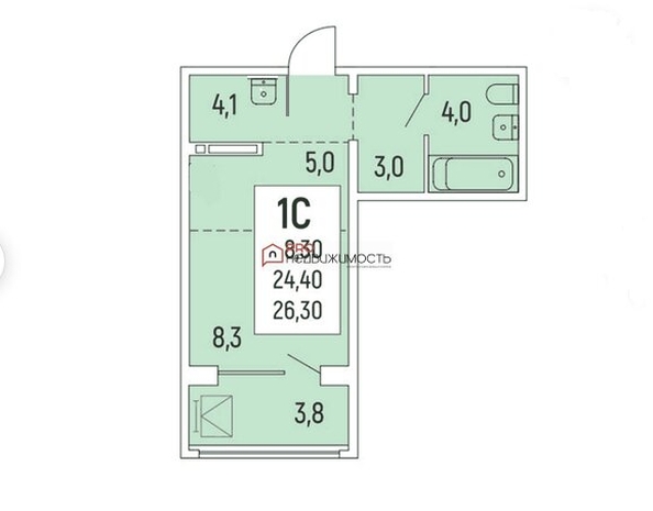 
  Продается студия 26.3 м², в ЖК Акация на красногорской. Фото 11.