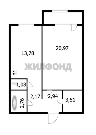 
  Продается 1-комн. квартира 48.9 м². Фото 1.