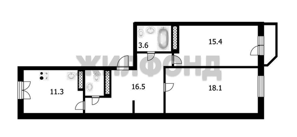 
  Продается 2-комн. квартира 66.9 м². Фото 15.
