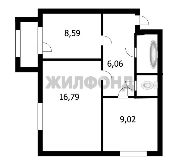 
  Продается 2-комн. квартира 44.8 м². Фото 5.