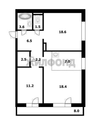 
  Продается 3-комн. квартира 72.2 м². Фото 7.