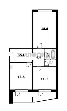 
  Продается 2-комн. квартира 65 м², в ЖК Родники, дом 1, серия Smart. Фото 11.