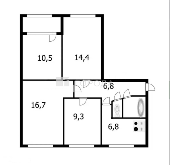 
  Продается 4-комн. квартира 68 м². Фото 4.