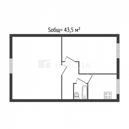 
  Продается 2-комн. квартира 43.5 м². Фото 10.