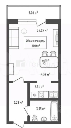 
  Продается студия 40 м². Фото 7.