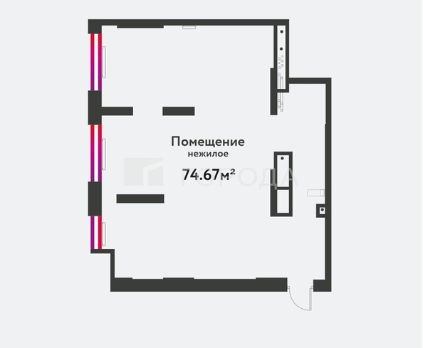 
  Продается универсальное помещение 74.67 м². Фото 3.