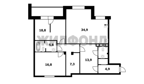 
  Продается 3-комн. квартира 111 м². Фото 3.