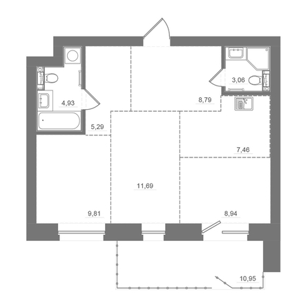
  Продается 2-комн. квартира 74.34 м², в ЖК Спектр, дом 10. Фото 1.