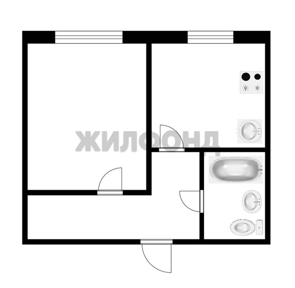 
  Продается 1-комн. квартира 34.4 м². Фото 2.