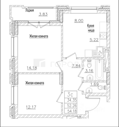 
  Продается 2-комн. квартира 54.5 м², в ЖК На Покатной, дом 2. Фото 30.