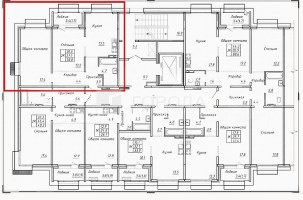
  Продается 2-комн. квартира 58.8 м². Фото 3.