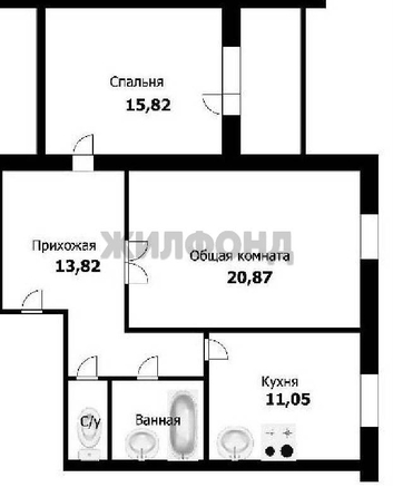 
  Продается 2-комн. квартира 67.2 м². Фото 15.