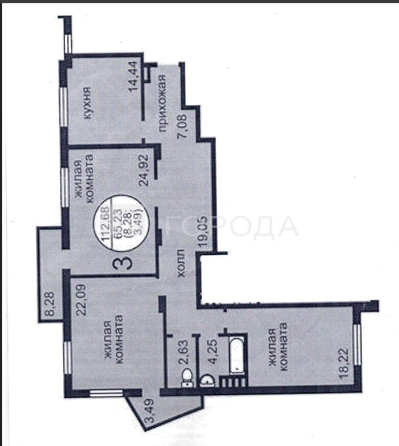
  Продается 4-комн. квартира 112 м². Фото 6.