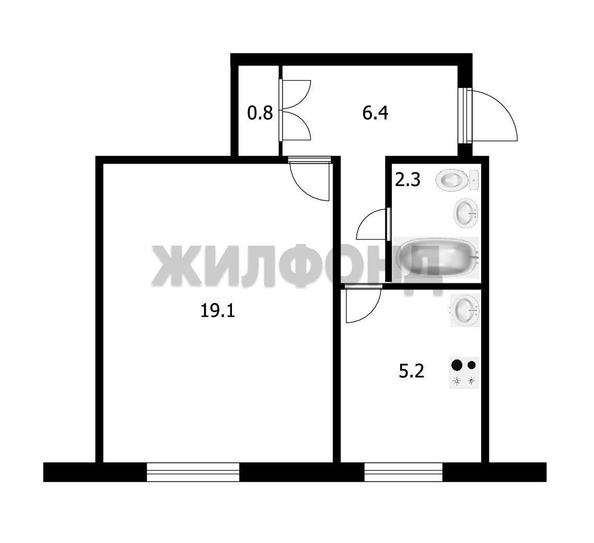 
  Продается 1-комн. квартира 33.8 м². Фото 6.