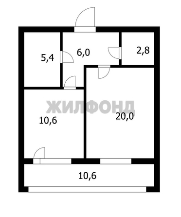 
  Продается 1-комн. квартира 45 м². Фото 4.