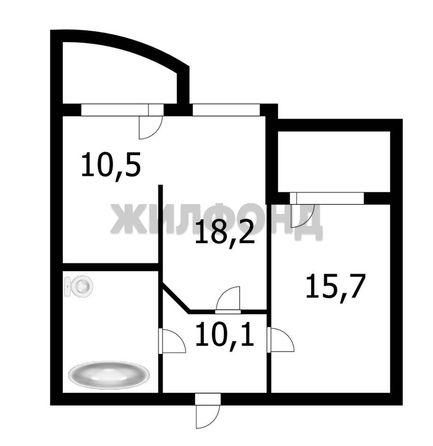 
  Продается 2-комн. квартира 60 м². Фото 13.