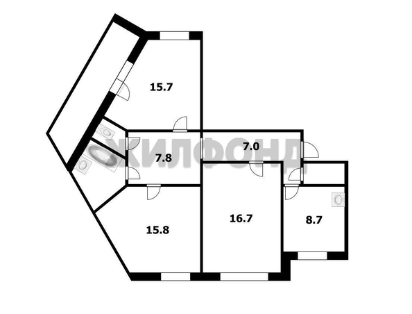 
  Продается 3-комн. квартира 78.5 м². Фото 8.