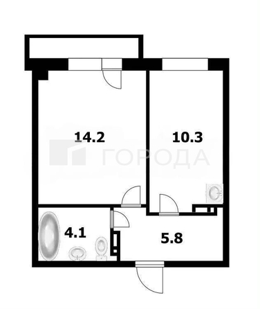 
  Продается 1-комн. квартира 34.4 м². Фото 6.